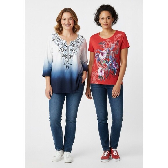 JM Collection Tops - 2 JM T-shirts 1X (Pre-Loved)